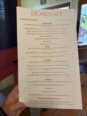 Menu photo 3 Bombera Oakland, CA