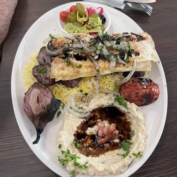 Alsham Mediterranean Kitchen - Lamb kabob plate - Mediterranean Near Me - Corona, California