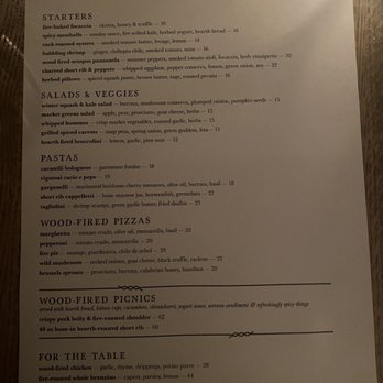 etta - Bucktown - Dinner menu - Pizza Near Me - Chicago, Illinois