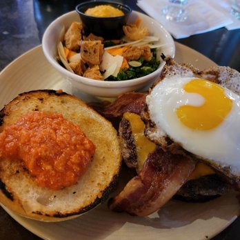 Maxine's On Shine - Burger with a side kale salad - New American Near Me - Orlando, Florida