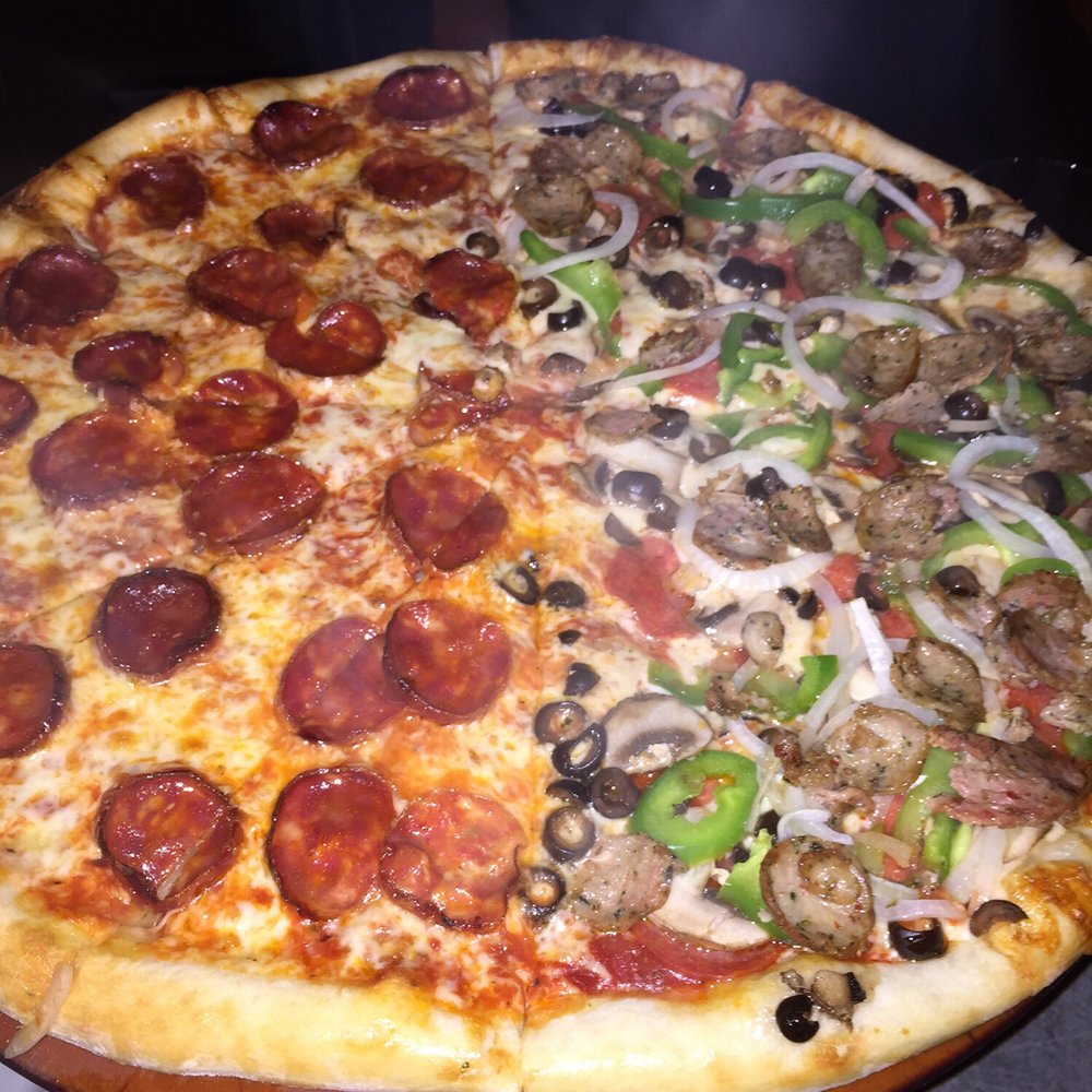 Pagliacci Pizza - Spicy pepperoni and supreme. 1/2 my choice & 1/2 his choice. My Best friend Forever said it was the best pizza he ever tasted!!! - Pizza Near Me - Kenmore, Washington Pagliacci Pizza - Spicy pepperoni and supreme. 1/2 my choice & 1/2 his choice. My Best friend Forever said it was the best pizza he ever tasted!!! - Pizza Near Me - Kenmore, Washington