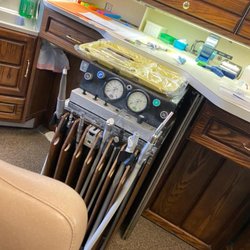 Stoller L Terrill, DDS - A fast food straw used for one of the tools, and electrical tape on other tools. Clearly, a corroded work station. Gross!