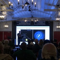 Duesterbeck's Brewing Company - In the pig barn for a Science event! Love that Duesterbecks has more to do than sit around and drink