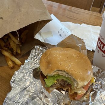 Five Guys - Little Cheeseburger, Fries and Shake $23 - Burgers Near Me - San Dimas, California