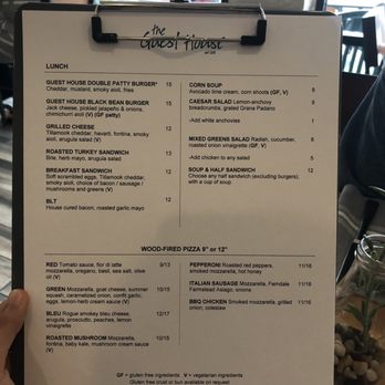 The Guest House - Lunch menu - American Near Me - Kenmore, Washington