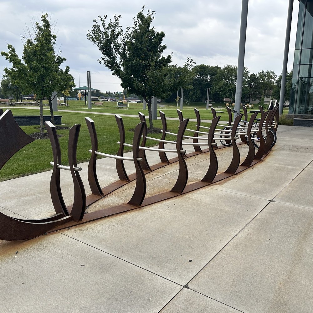 Brooklyn Park Library - Viking bike rack! - Libraries Near Me - Brooklyn Park, Minnesota