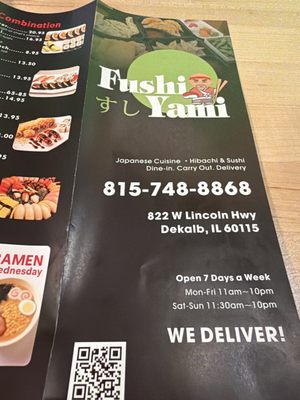 Menu photo 1 Fushi Yami Dekalb, IL