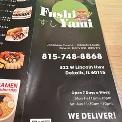 Fushi Yami - Menu