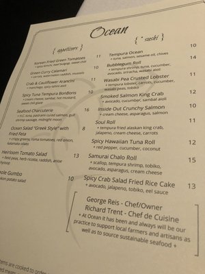 Menu photo 7 Ocean Birmingham, AL