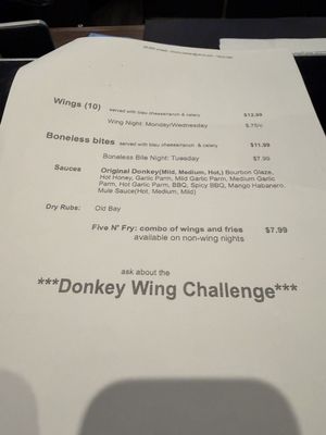 Menu photo 1 The Donkey Scranton, PA