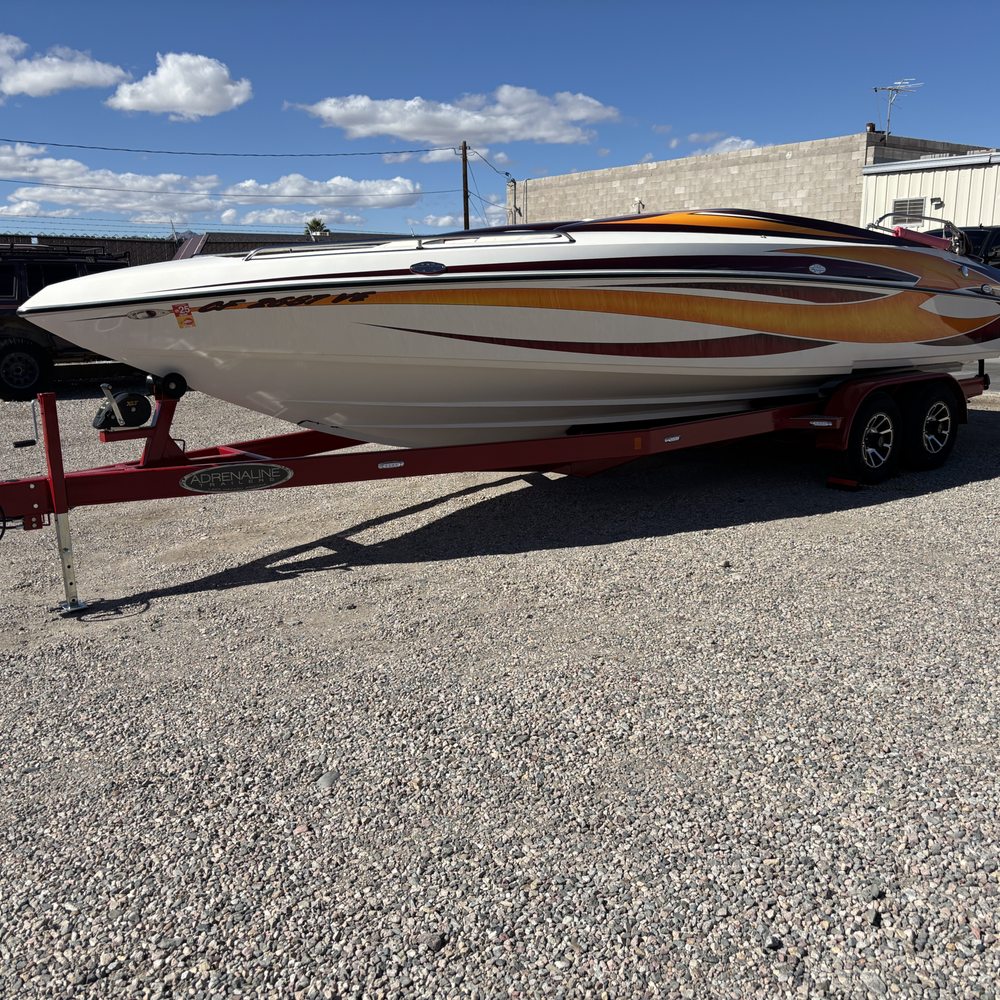 Adrenaline Trailers - Boat on New Trailer - Trailer Repair Near Me - Lake Havasu City, Arizona