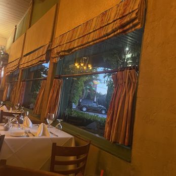 La Strada - Table setting and outside view - Italian Near Me - American Canyon, California La Strada - Table setting and outside view - Italian Near Me - American Canyon, California