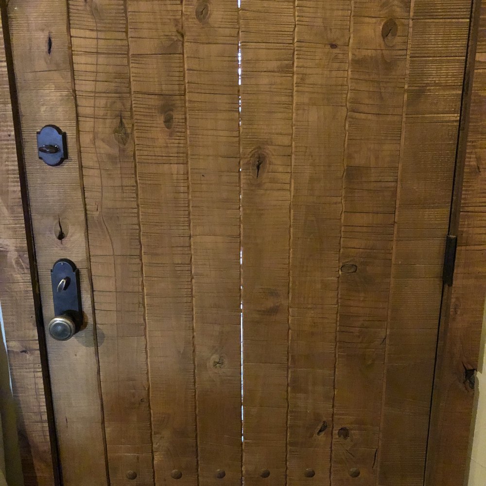 Wildcatter Ranch and Resort - Roommates in surrounding cabins also mentioned they have a similar, visible,slit on the inside of their doors leading to the back patio. - Resorts Near Me - Graham, Texas Wildcatter Ranch and Resort - Roommates in surrounding cabins also mentioned they have a similar, visible,slit on the inside of their doors leading to the back patio. - Resorts Near Me - Graham, Texas