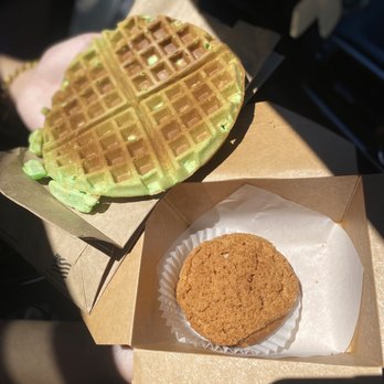 CA Bakehouse - Pandan Green Waffles Durian Choux - Bakeries Near Me - San Jose, California CA Bakehouse - Pandan Green Waffles Durian Choux - Bakeries Near Me - San Jose, California