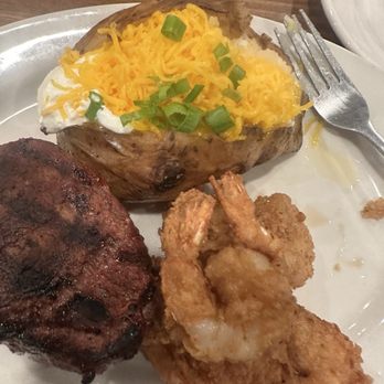 Southern Star Grill - Sirloin fried shrimp baked potato - American Near Me - Mc Rae, Georgia Southern Star Grill - Sirloin fried shrimp baked potato - American Near Me - Mc Rae, Georgia