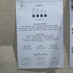 Small Town Sips - menu