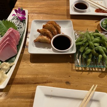 Lahaina Sushi Ko - Yellowtail sashimi, potstickers and edamame - Sushi Bars Near Me - Lahaina, Hawaii