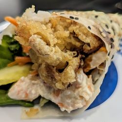 Kura Revolving Sushi Bar - Spider hand roll with soy paper