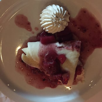 Trattoria Roma - Fruit Crepe with Apricot Anglaise - Italian Near Me - Columbus, Ohio Trattoria Roma - Fruit Crepe with Apricot Anglaise - Italian Near Me - Columbus, Ohio