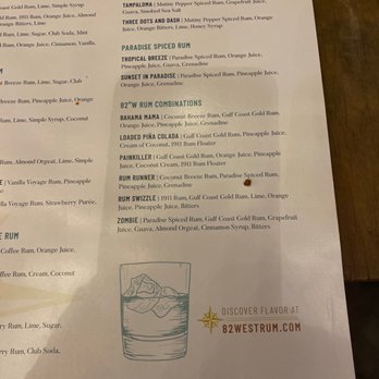82 West Distilling - Menu - Distilleries Near Me - Tampa, Florida 82 West Distilling - Menu - Distilleries Near Me - Tampa, Florida