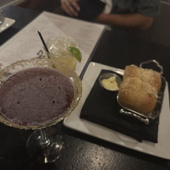 Arrowhead Grill - Blueberry something martini, margarita and their complimentary bread which was sooo good - Seafood Near Me - Glendale, Arizona
