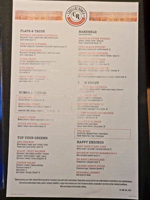 Menu photo 8 Cadillac Ranch Bloomington, MN