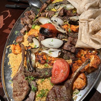 Al Bawadi Grill - LARGE MIXED MEAT PLATTER (SERVES 5-6 PEOPLE) - Middle Eastern Near Me - Niles, Illinois Al Bawadi Grill - LARGE MIXED MEAT PLATTER (SERVES 5-6 PEOPLE) - Middle Eastern Near Me - Niles, Illinois