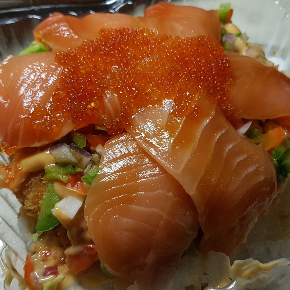 Ginza Sushi Express - Salmon pizza (complimentary with orders $30+) - Sushi Bars Near Me - Richmond Hill, Ontario Ginza Sushi Express - Salmon pizza (complimentary with orders $30+) - Sushi Bars Near Me - Richmond Hill, Ontario