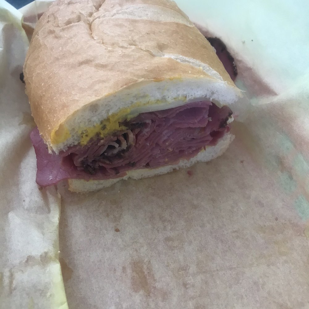Hot pastrami sandwich- 1/2 that was left Hot pastrami sandwich- 1/2 that was left