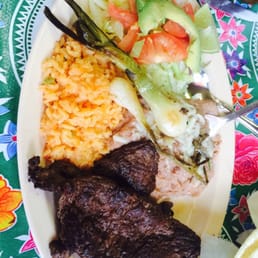 The arrachera plate! So delicious. A little tough, might ask for it well done next time. Still delicious! The arrachera plate! So delicious. A little tough, might ask for it well done next time. Still delicious!