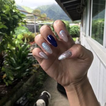 Golden Nails - Nails by Tina feat. my pup - Nail Salons Near Me - Honolulu, Hawaii