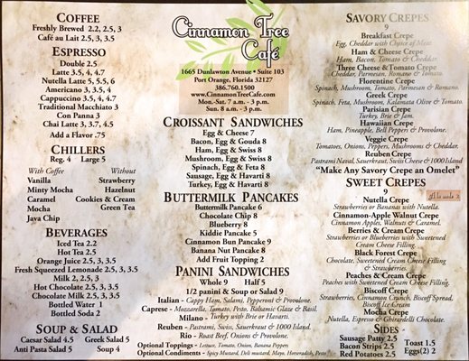 Menu photo 6 Cinnamon Tree Cafe Port Orange, FL