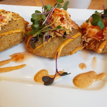Saltwater Crab - Crawfish topped Fried Green Tomato - Seafood Near Me - Memphis, Tennessee Saltwater Crab - Crawfish topped Fried Green Tomato - Seafood Near Me - Memphis, Tennessee