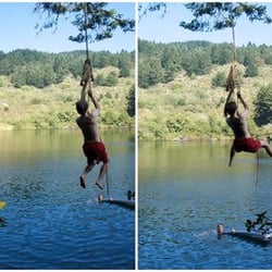 Bass Lake - Rope swing at Bass Lake