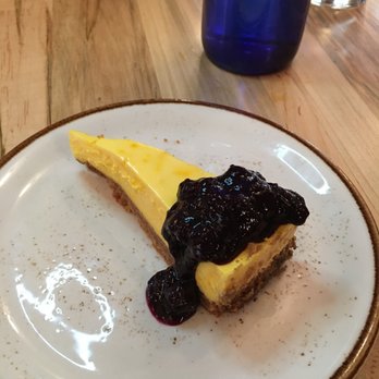 Lupo - Orange saffron cheesecake with blueberry compote - Tapas/Small Plates Near Me - Columbus, Ohio