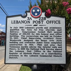 Lebanon Post Office Historical Marker - Lebanon Post Office Historical Marker