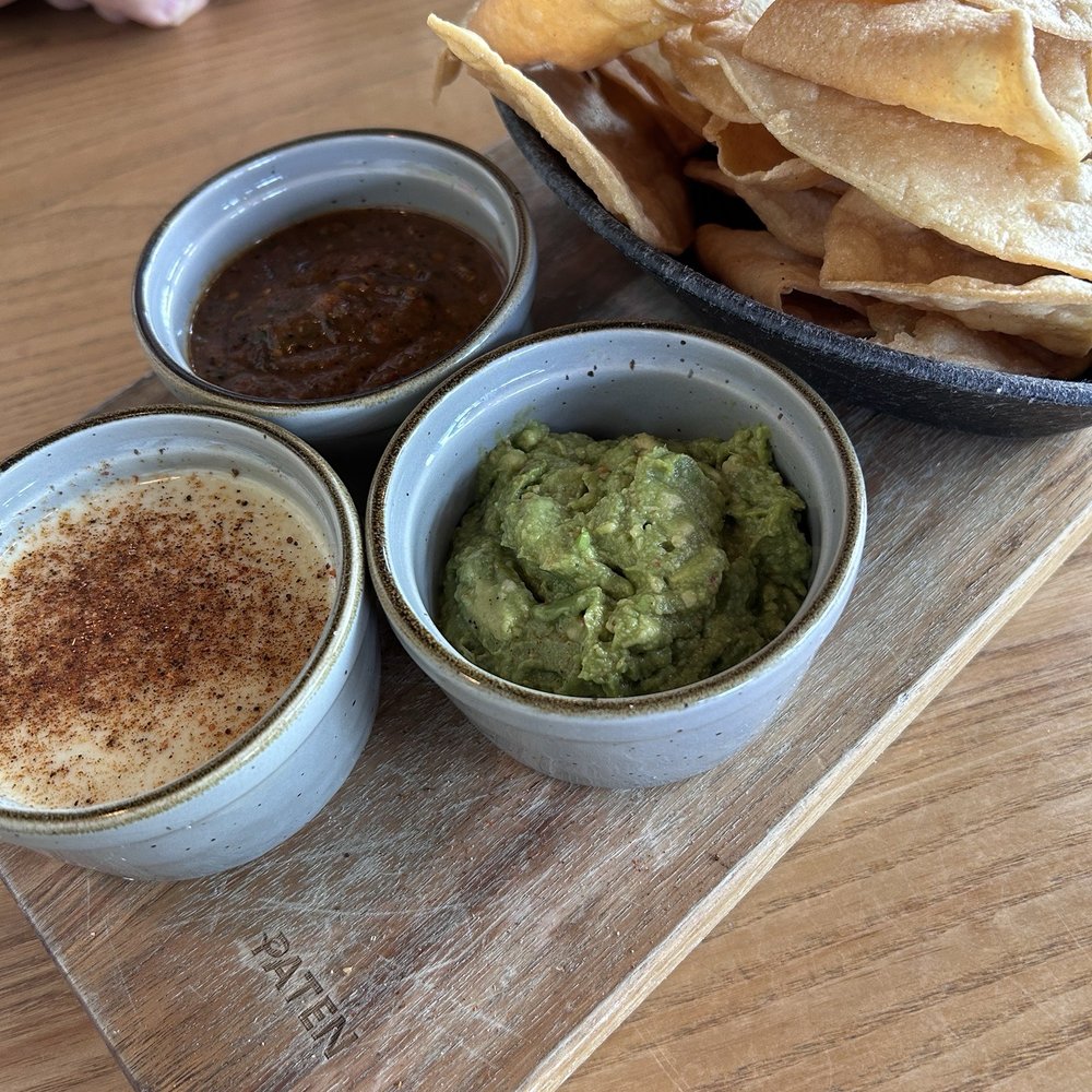 The Funky Taco - Chips and Dip (Beer Cheese dip, guacamole & salsa) with very fresh, crispy homemade tortilla chips. - Tacos Near Me - Boise, Idaho The Funky Taco - Chips and Dip (Beer Cheese dip, guacamole & salsa) with very fresh, crispy homemade tortilla chips. - Tacos Near Me - Boise, Idaho