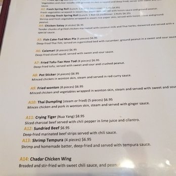 Chadar Thai Restaurant - Menu - Thai Near Me - Richmond, Virginia Chadar Thai Restaurant - Menu - Thai Near Me - Richmond, Virginia