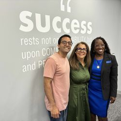 Arya Home Healthcare - Mojgan and Arya with Denise of Northwest Federal Credit Union.
