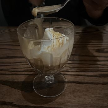 Spaghettini - Vanilla Bean ice cream sits in expresso - Italian Near Me - Seal Beach, California Spaghettini - Vanilla Bean ice cream sits in expresso - Italian Near Me - Seal Beach, California