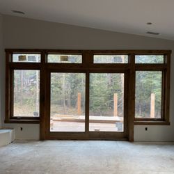 Brothers Construction & Remodeling - Jamb extensions around the slider door and then we trimmed it out. came out really nice..