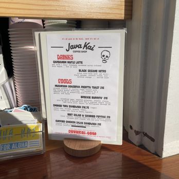Java Kai Kauai - Menu - Breakfast & Brunch Near Me - Kapaa, Hawaii
