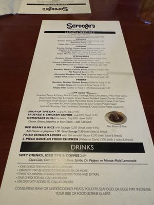 Menu photo 1 Scrooges Jackson, MS