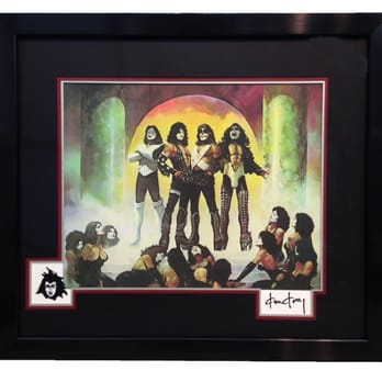 Framagraphic - A print of the Kiss album cover Love Gun, signed and embellished by the artist himself. - Framing Near Me - Vancouver, British Columbia Framagraphic - A print of the Kiss album cover Love Gun, signed and embellished by the artist himself. - Framing Near Me - Vancouver, British Columbia