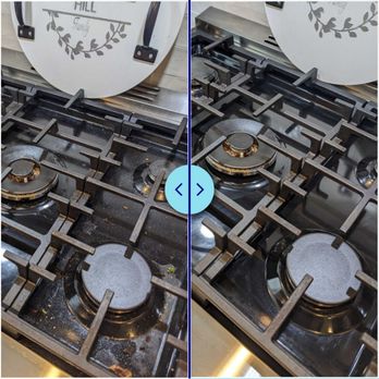 The Clean Habit - A little elbow grease goes a long way--look at that stovetop shine! - Home Cleaning Near Me The Clean Habit - A little elbow grease goes a long way--look at that stovetop shine! - Home Cleaning Near Me