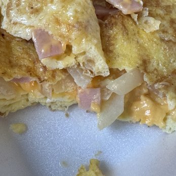 Luis Galindo's Latin American 2 - Cheese omelette, add onions, add ham. - Cuban Near Me - Miami, Florida