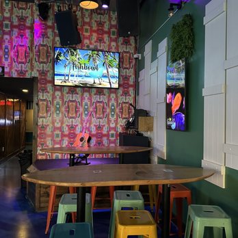 Fishbowl at The Banks - Tables like surf boards. - Tiki Bars Near Me - Cincinnati, Ohio Fishbowl at The Banks - Tables like surf boards. - Tiki Bars Near Me - Cincinnati, Ohio