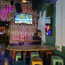 Fishbowl at The Banks - Tables like surf boards.