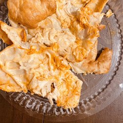 Stoner’s Pizza Joint - Undercooked dough of .Buffalo Chicken Stromboli