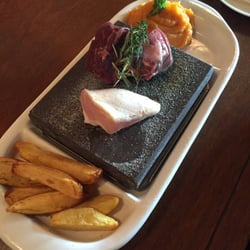 Black Salt - The grill with chicken, lamb and beef with chips and kumara mash